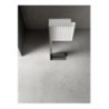 Soffione a parete in acciaio inox + ABS 200x200 mm finitura nero opaco/cromo