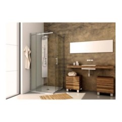 QUBO Box doccia Angolare cm 80 finitura cromo lucido (misura 77/79-77/79 h.195)