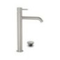 TOKYO STEEL Monocomando lavabo alto in acciaio inox con scarico click-clack