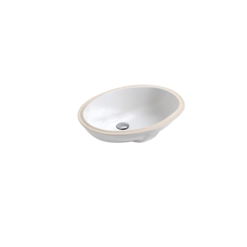 OVALE lavabo sottopiano finitura bianco lucido