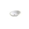 OVALE lavabo sottopiano finitura bianco lucido