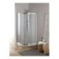 YUMI Box doccia Circolare scorrevole finitura bianco 80 cm h195 trasparente (misura 77/80-77/80 h.195 raggio 55)
