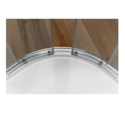 YUMI Box doccia Circolare scorrevole finitura bianco 80 cm h195 trasparente (misura 77/80-77/80 h.195 raggio 55)