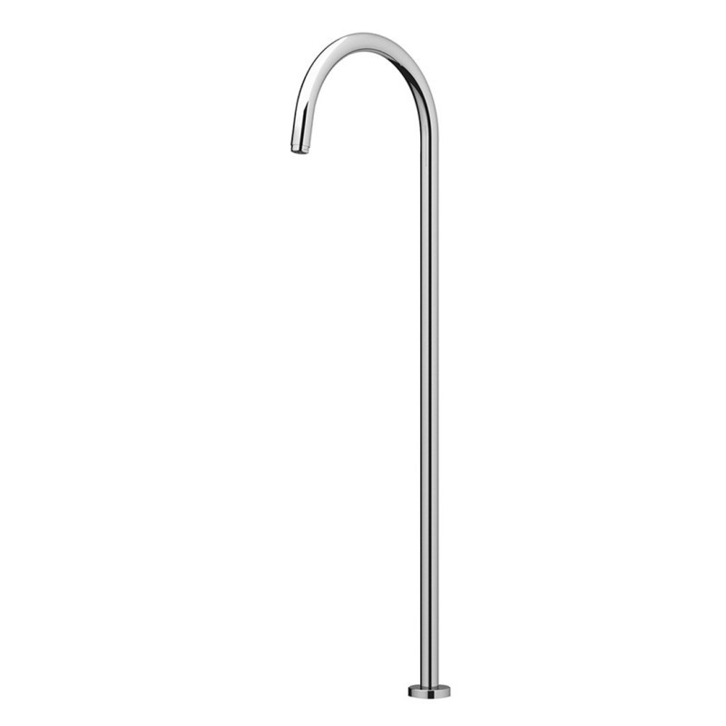 TRENDY Bocca a colonna per vasca a pavimento  finitura cromo