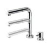 HI-TECH rubinetto monocomando lavello sottofinestra con canna abbattibile doccetta in ottone finitura cromo