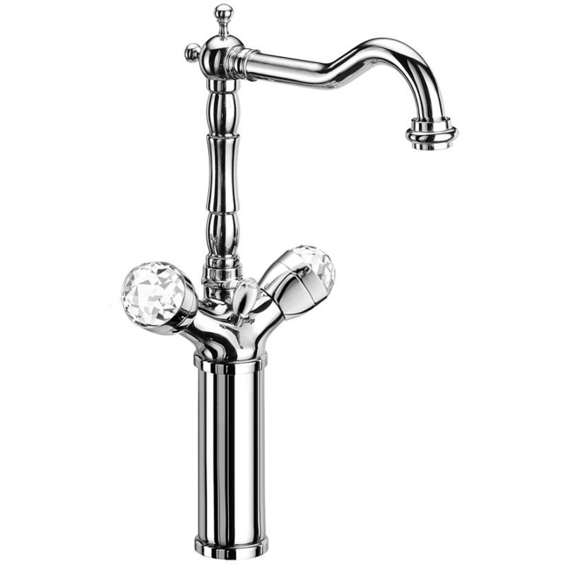 MY BIJOUX monoforo per lavabo con canna alta finitura cromo