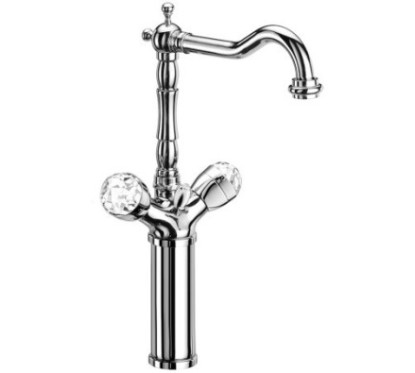 MY BIJOUX monoforo per lavabo con canna alta finitura cromo