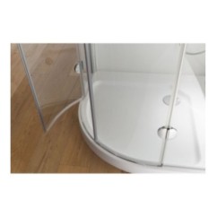 HAWA Box doccia Circolare finitura cromo 80 cm trasparente (misura 78/80-78/80 h.185 raggio 55)