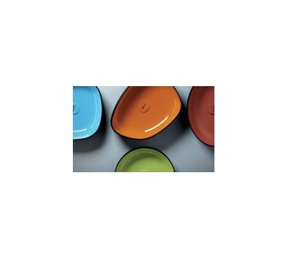 METAMORFOSI Lavabo da appoggio Informe finitura bianco e nero