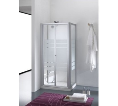 BOREAS Porta a soffietto finitura bianco 70 cm trasparente (misura 65/70 h.185)