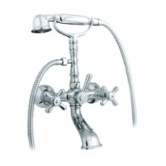 MAYA gruppo vasca con doccia finitura cromo