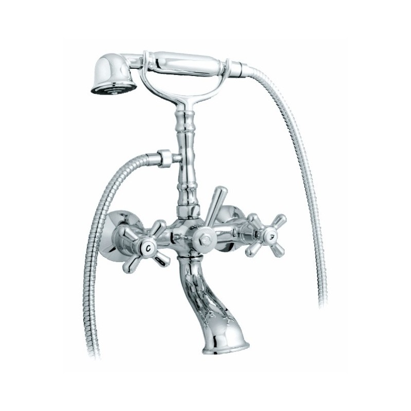 MAYA gruppo vasca con doccia finitura cromo