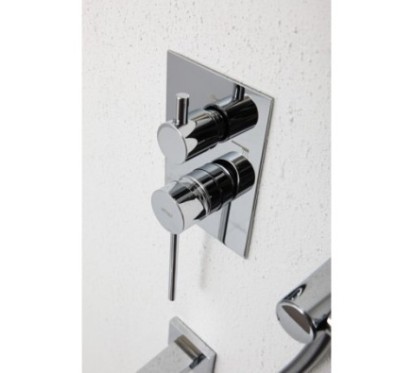 CHET Monocomando doccia incasso tre uscite finitura cromo