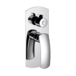 FLO Monocomando doccia incasso tre uscite finitura cromo