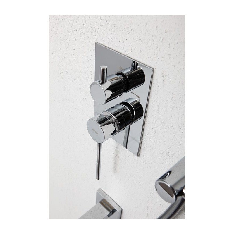 THOR Monocomando doccia incasso tre uscite finitura cromo