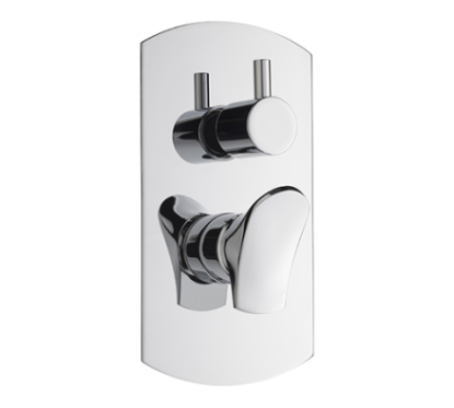 BèK Monocomando doccia incasso tre uscite finitura cromo