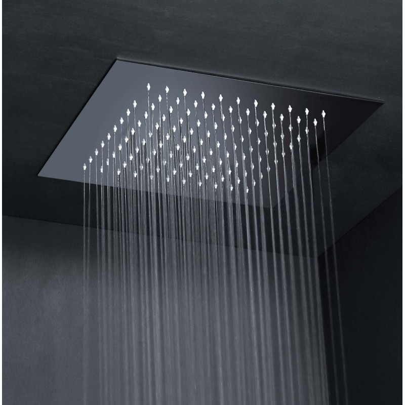 RAIN-S Soffione da Incasso quadro in acciaio inox 36x36 finitura cromo