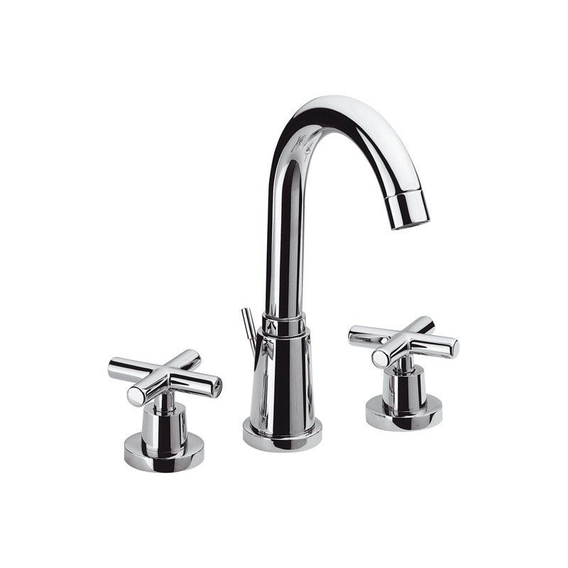 JAX Batteria lavabo con scarico finitura cromo