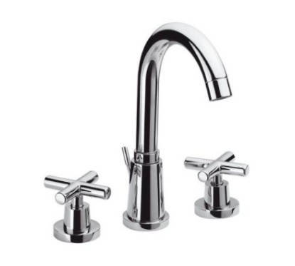 JAX Batteria lavabo con scarico finitura cromo