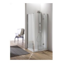 ARTIKA DOOR Porta battente finitura argento satinato 70 cm trasparente (misura 68/73 h.185)