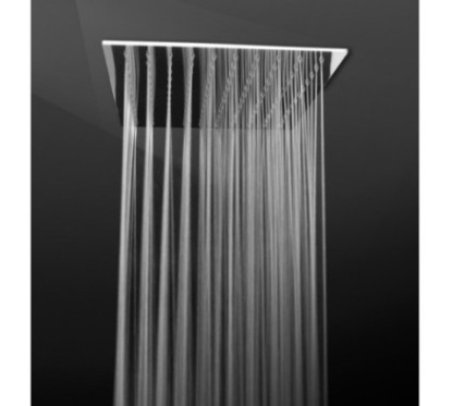 MALDIVE 114 Soffione rettangolare saldato 250x400 getto a pioggia in acciaio inox finitura satinato