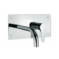 FLY monocomando lavabo da incasso senza scarico finitura cromo