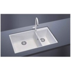 ONE 86.20ST Lavandino cucina a due vasche finitura nanostone N6 deep black