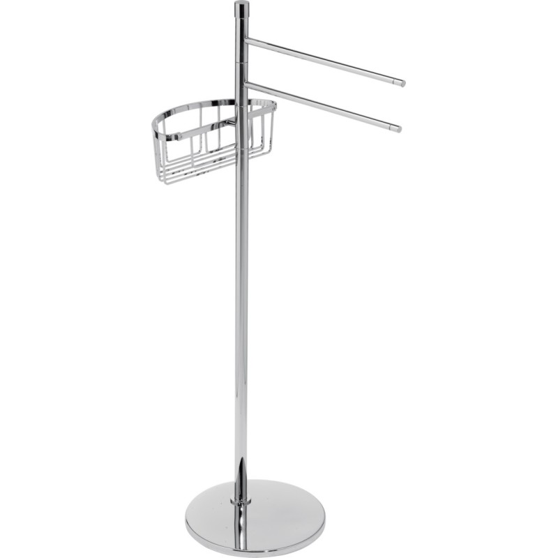 MT Piantana in ottone cromato con una griglia semicircolare + due porta salviette