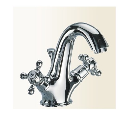 PAPIRO monoforo per lavabo alto finitura cromo-oro