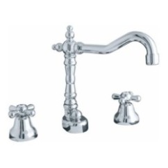 MAYA batteria lavabo decò con scarico finitura cromo