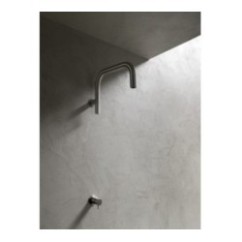 Soffione a parete diam.35 in acciaio inox finitura acciaio spazzolato