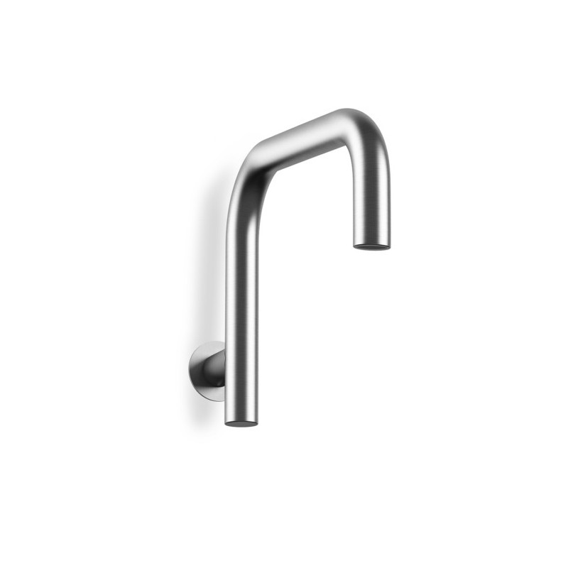 Soffione a parete diam.35 in acciaio inox finitura acciaio spazzolato