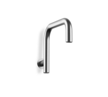 Soffione a parete diam.35 in acciaio inox finitura acciaio spazzolato