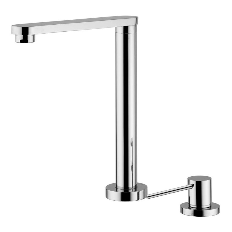 HI-TECH rubinetto monocomando lavello sottofinestra con canna abbattibile 200 mm