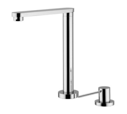 HI-TECH rubinetto monocomando lavello sottofinestra con canna abbattibile 200 mm