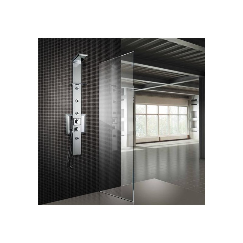 PRISMA pannello doccia termostatico 140 finitura satinato
