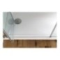 MIRA DOOR Porta battente pieghevole finitura cromo 95 cm trasparente (misura 90/95 h.185)
