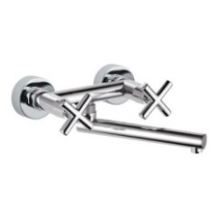 JAX Gruppo lavello a muro con bocca girevole finitura cromo