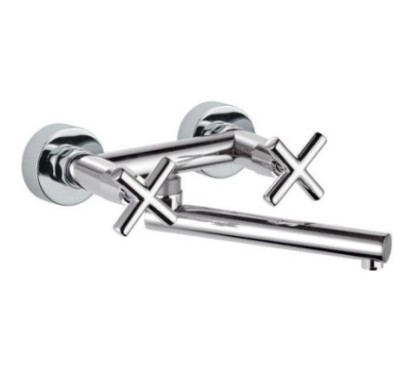 JAX Gruppo lavello a muro con bocca girevole finitura cromo