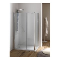 SIRIO DOOR Porta battente finitura bianco 95 cm trasparente (misura 90/95 h.195)