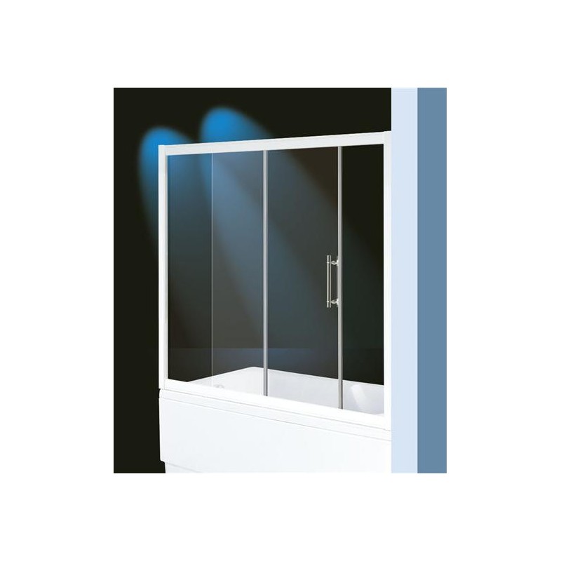 BLOOM BATH Sopravasca finitura bianco 115 cm trasparente (misura 110/115 h.140)