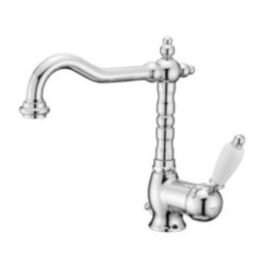 NEW OLD Monocomando lavabo con scarico automatico finitura ottone lucido