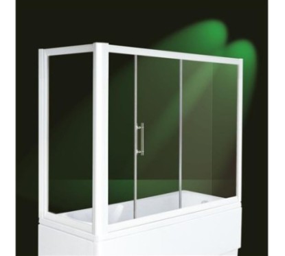 BLOOM BATH Sopravasca finitura bianco 115 cm trasparente (misura 110/115 h.140)