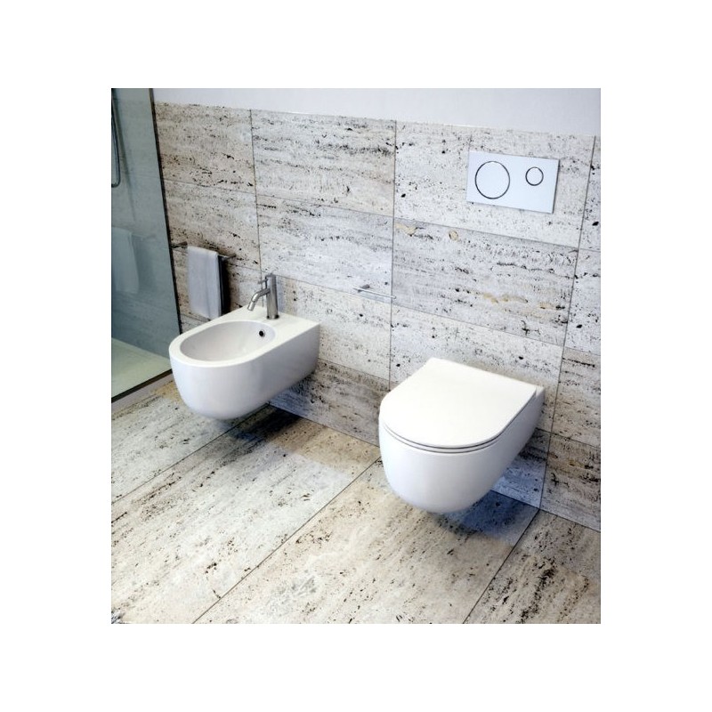 MILADY vaso sospeso "rimless" + coprivaso