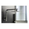 LYBRA QUADRO kit soffione con presa acqua e doccia. Soffione 200x200 mm.