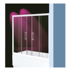 ZED BATH Sopravasca finitura bianco 115 cm trasparente (misura 110/115 h.140)