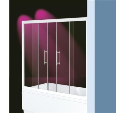 ZED BATH Sopravasca finitura bianco 115 cm trasparente (misura 110/115 h.140)