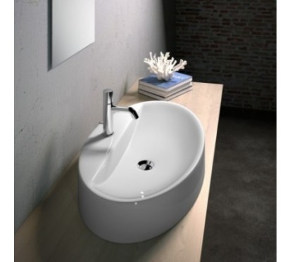 NICOLE lavabo monoforo da appoggio