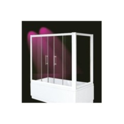 ZED BATH Sopravasca finitura bianco 115 cm trasparente (misura 110/115 h.140)