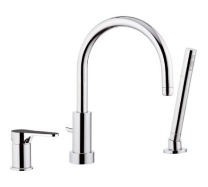 OMEGA miscelatore monocomando bordo vasca finitura cromo